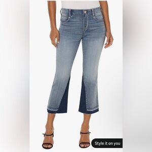 NWT Liverpool Gia Glider Capri Two Tone Jeans